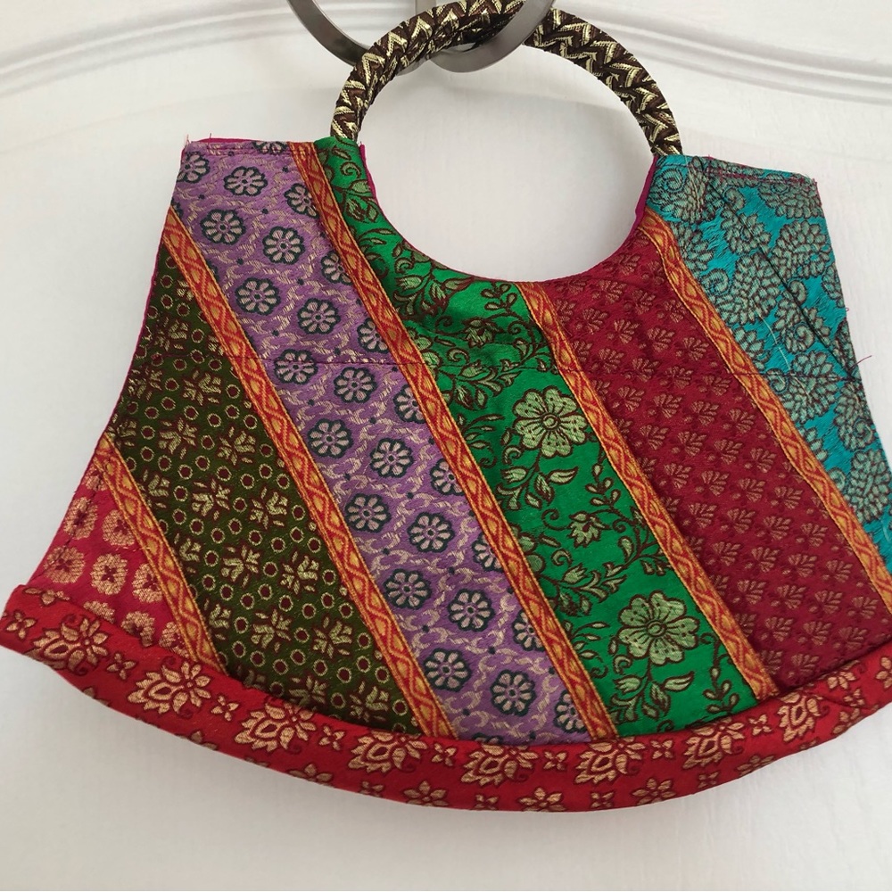 Indian fabric clutch